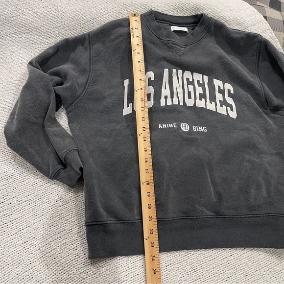 Anine Bing Los Angeles washed black Ramona sweatshirt  Crewneck Sweater S - Picture 15 of 16